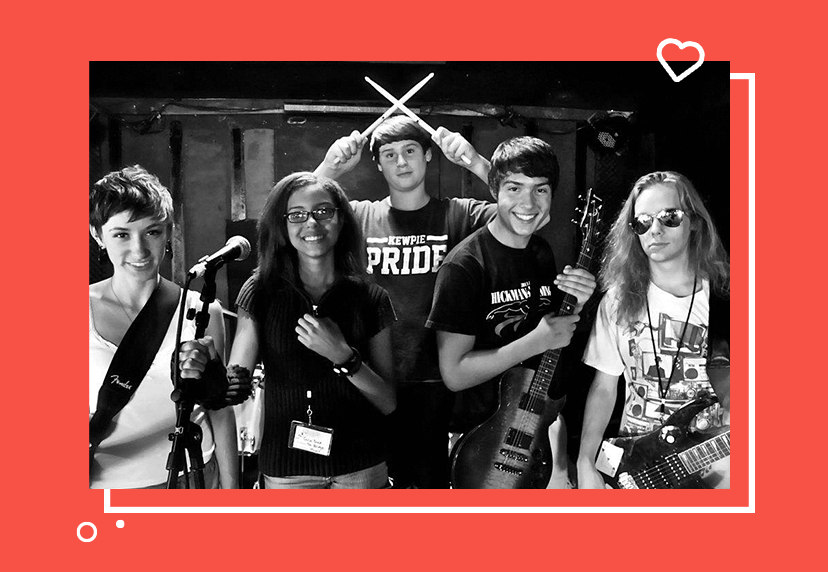 band members holding their instruments