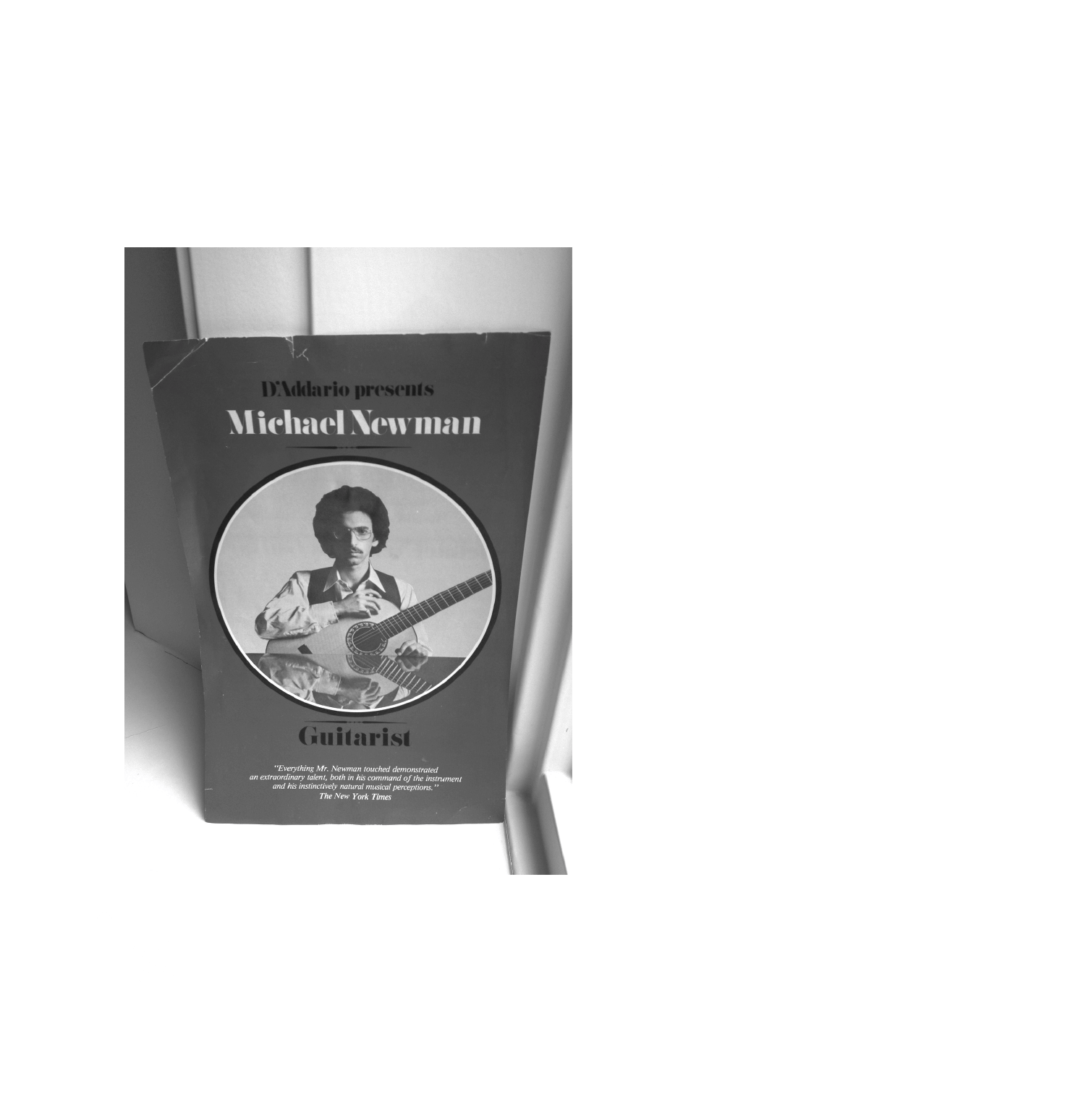 michael newman guitar player poster with quote from Jim Daddario